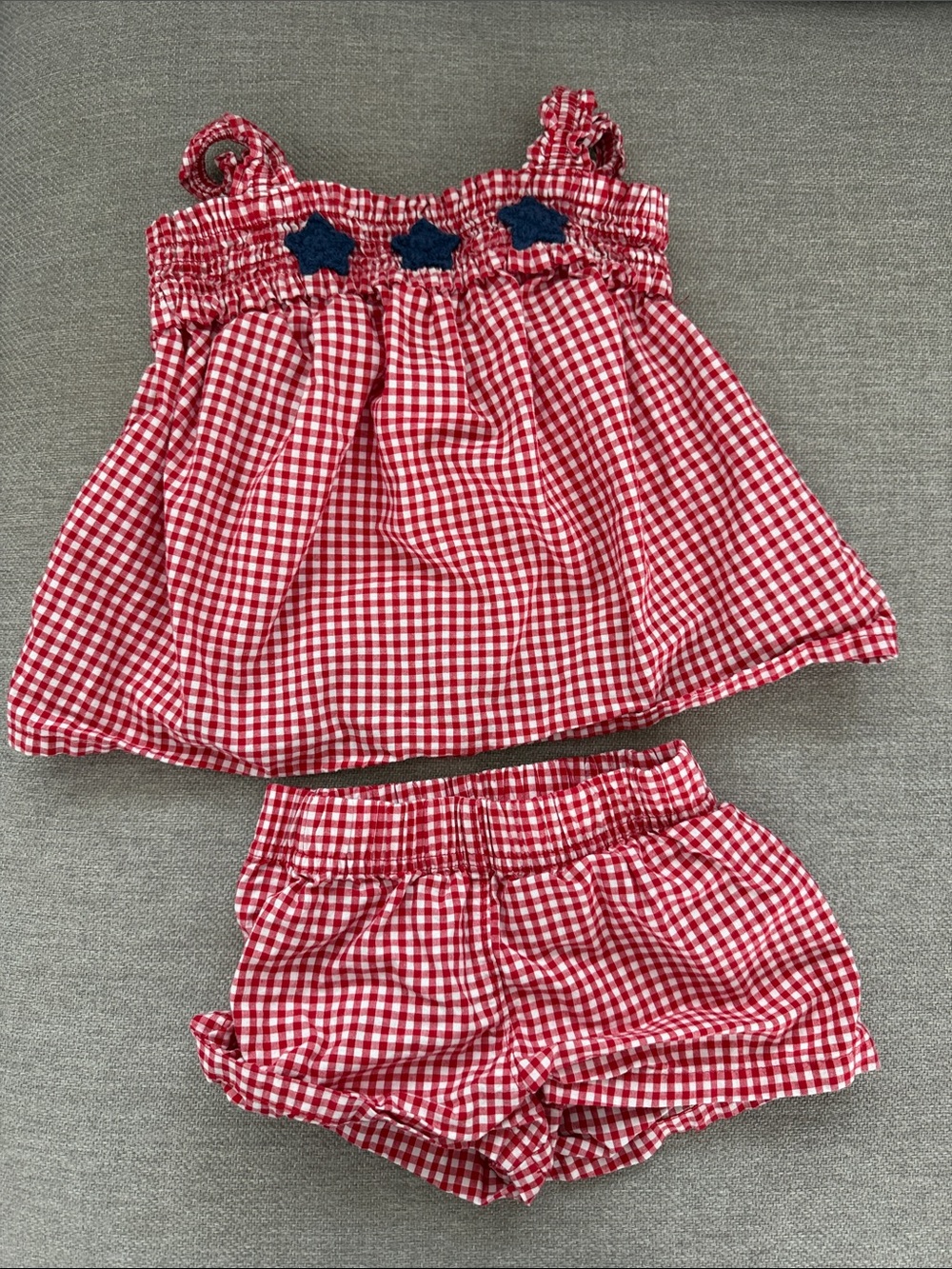 Carters Red Gingham Girls' Tank Top & Shorts Set - 2T
